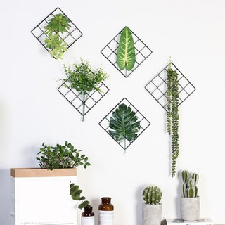 Set 5 tấm lưới sắt trang trí siêu đẹp và tiện ích tặng kèm 10 móc dính dán tường siêu chắc