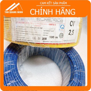 Dây cáp điện Cv 2.5 Vinakip  Dây đơn 7 sợi 100% Đồng nguyên chất