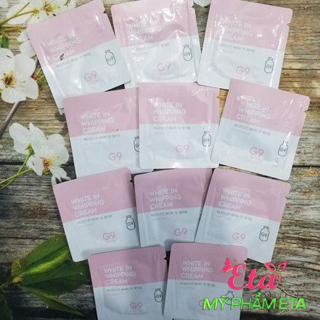 Sample dưỡng da G9 Skin White In NHH nước hoa hồng, kem dưỡng ẩm, kem ủ trắng da, mờ thâm tàn nhang 2ml