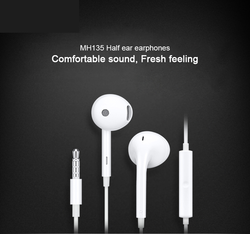 Fit for OPPO R9s R11 Headphones Universal 3.5mm MH135 In-ear Stereo Headset Earphones