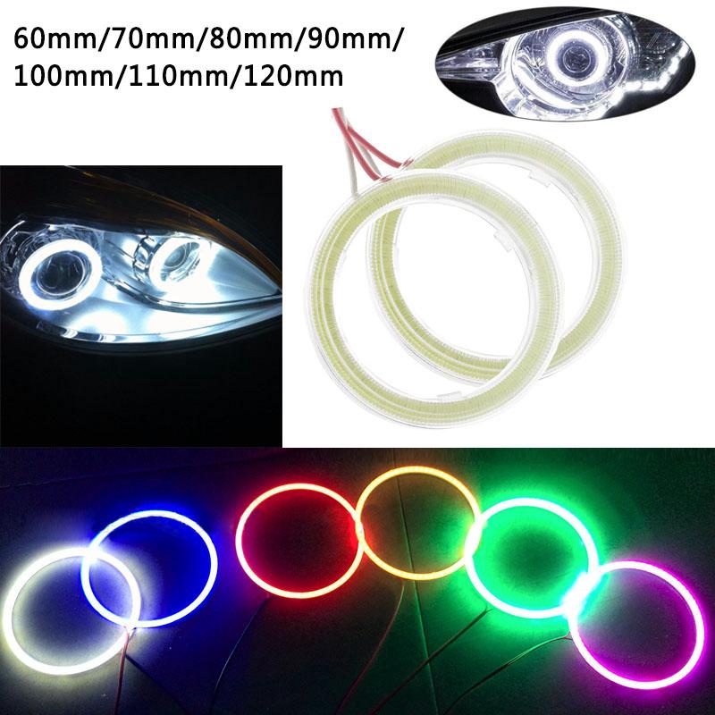 Đèn LED phá sương mù 12V 70mm-120mm hình vòng tròn nhiều màu lựa chọn dành cho ô tô