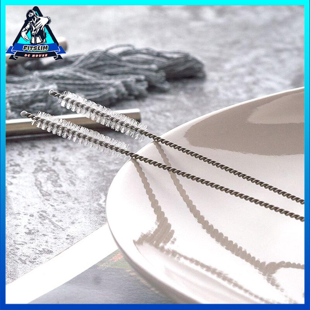Bàn chải làm sạch ống hút cỡ nhỏ bằng thép không gỉ