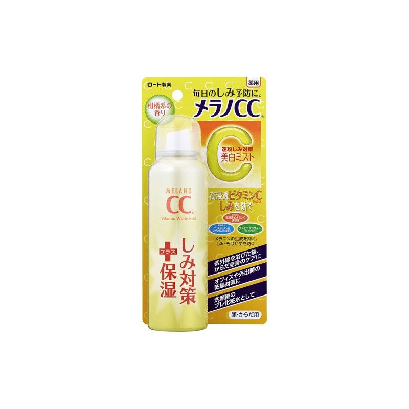 Xịt Khoáng CC Melano Rohto Whitening Mist 100g