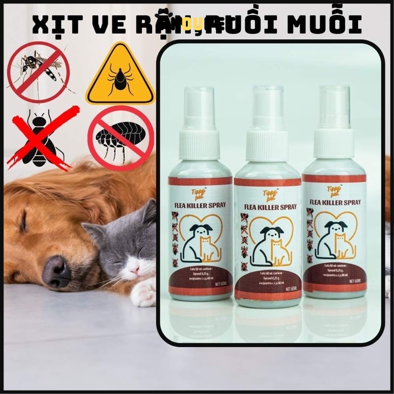 XỊT VE RẬN CHÓ MÈO