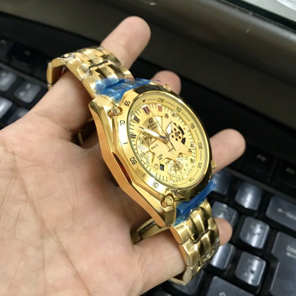 Đồng Hồ Nam Casio EF 550FG - 9AV - Quartz - Dây kim loại