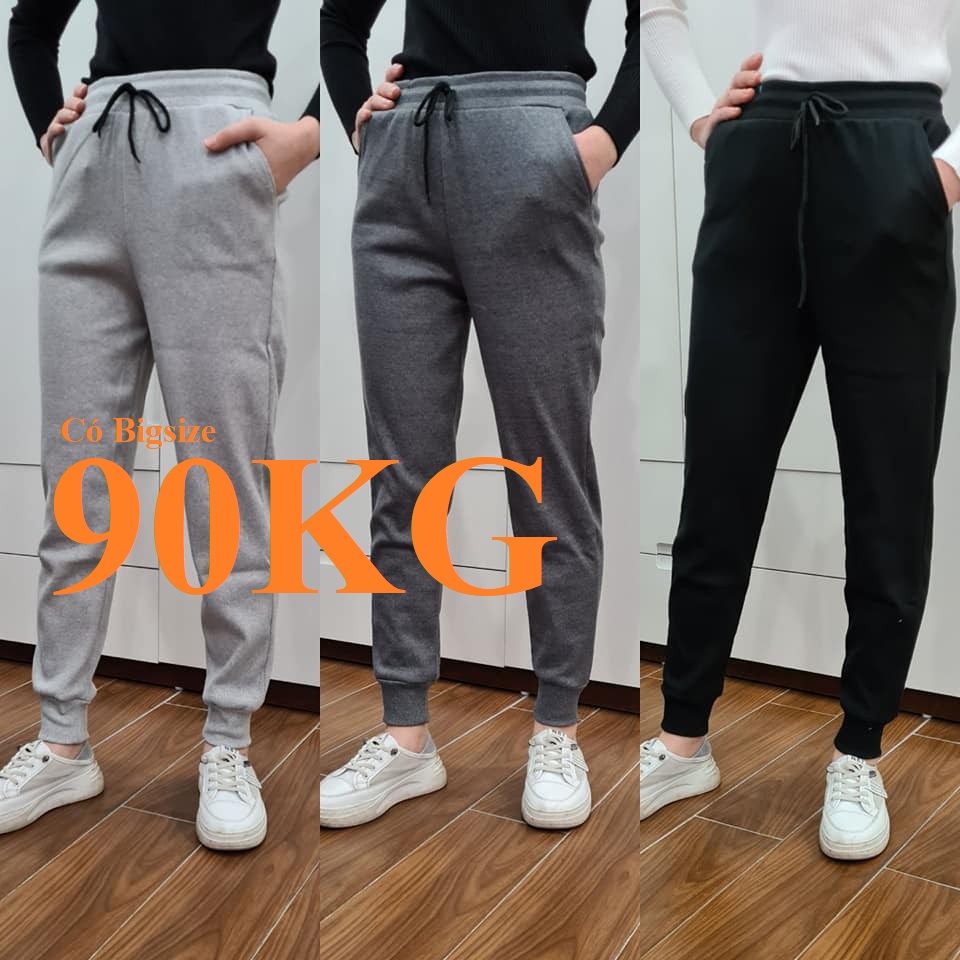 Quần Jogger Tăm Nam, Vải thun gân tăm dày đẹp co giãn tốt, Kiểu Dáng Nam tính khỏe mạnh, Có Big Size tới 90KG