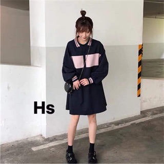 Váy đen phối hồng hót H&S