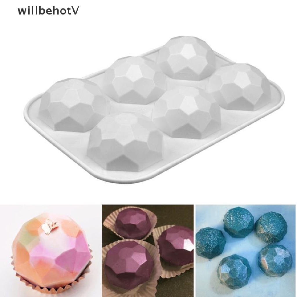 Khuôn Silicone Tạo Hình Làm Bánh Kẹo Hình Kim Cương 3D DIY