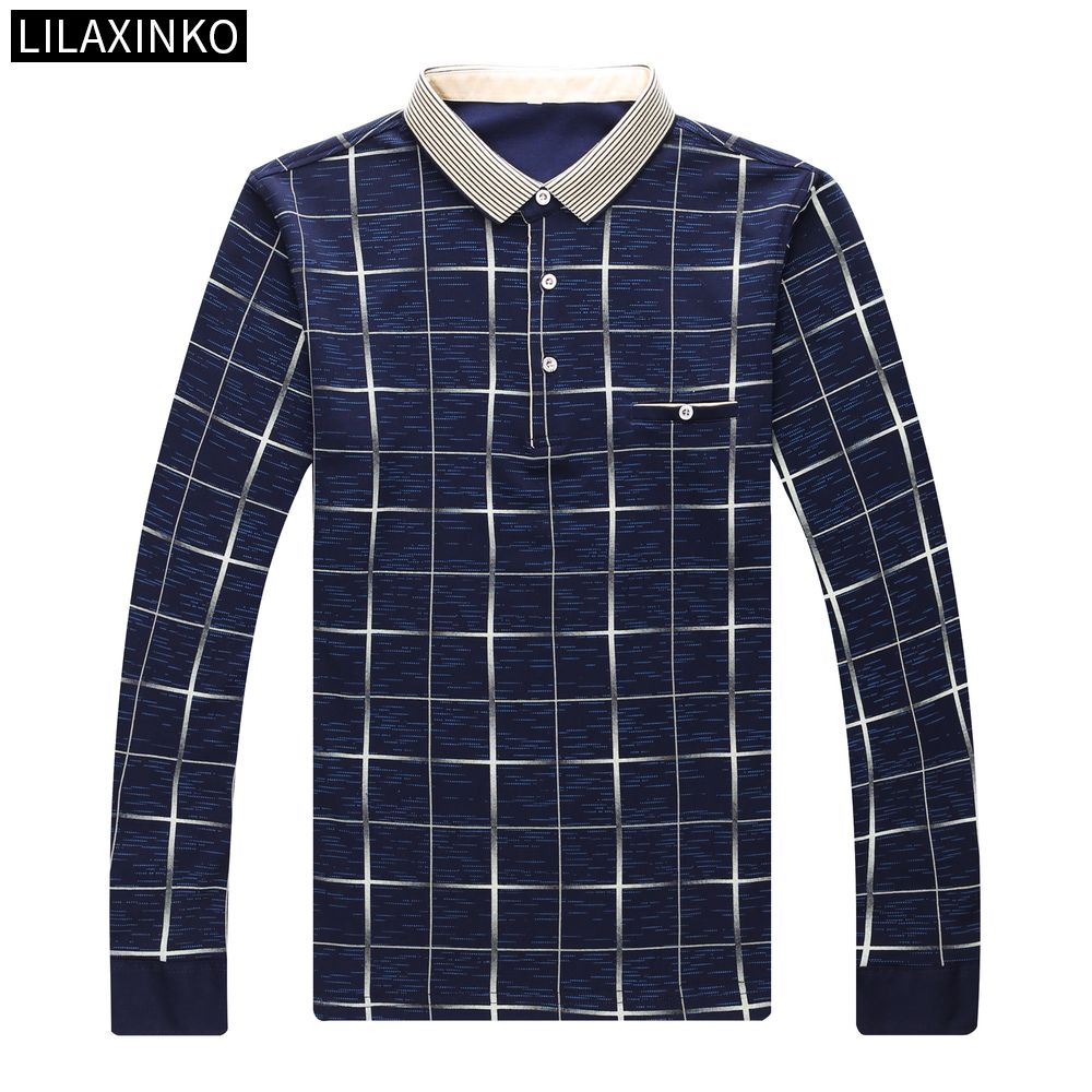 Áo Thun Polo Cotton Tay Dài Kẻ Sọc 3 Màu Thời Trang Thu Đông Cho Nam