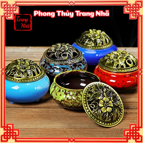 Bộ Lư Xông Trầm Hương Đỉnh đốt nhang