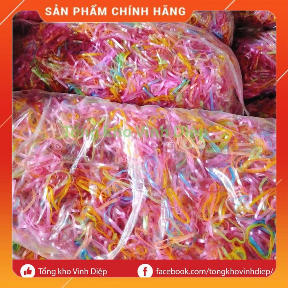 Gói 100g Chun buộc tóc đen, nhiều màu