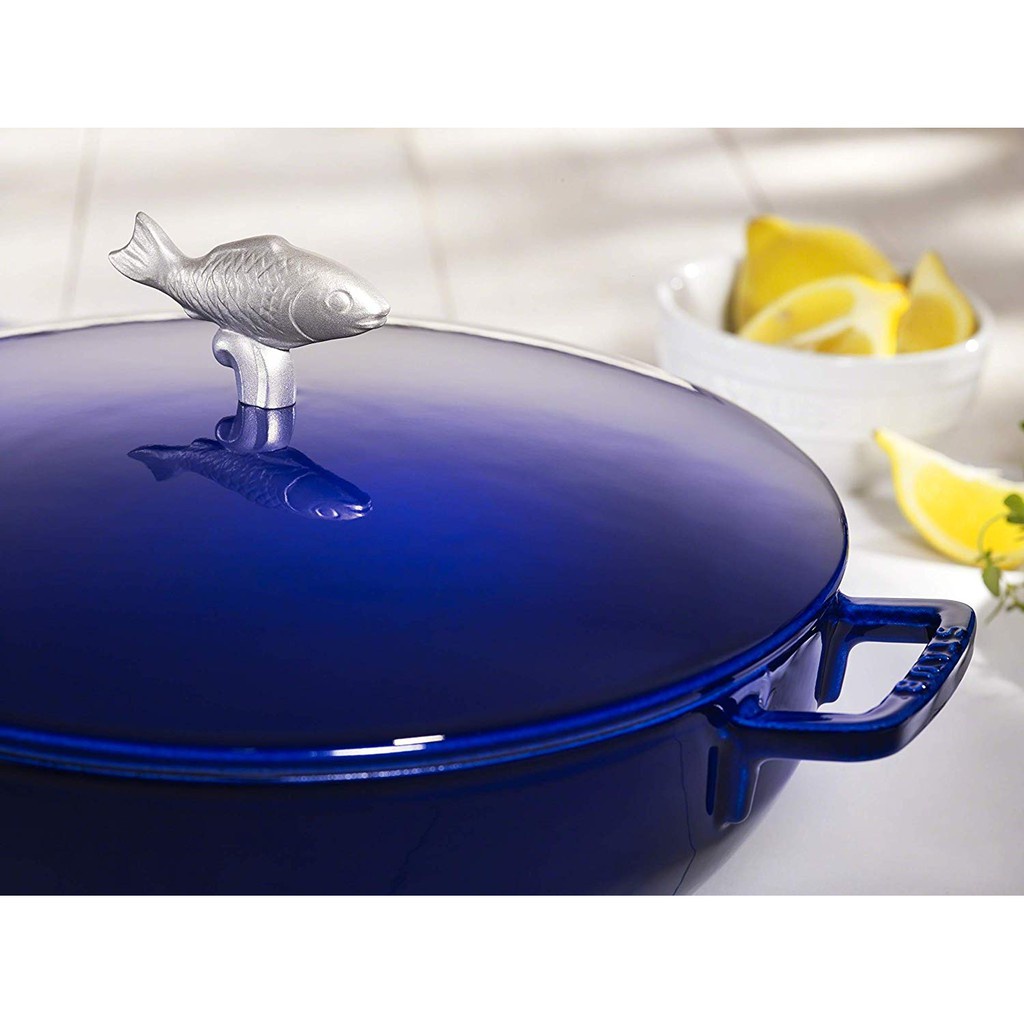 Nồi Bouillabaisse Staub Màu Xanh Đen - 28cm