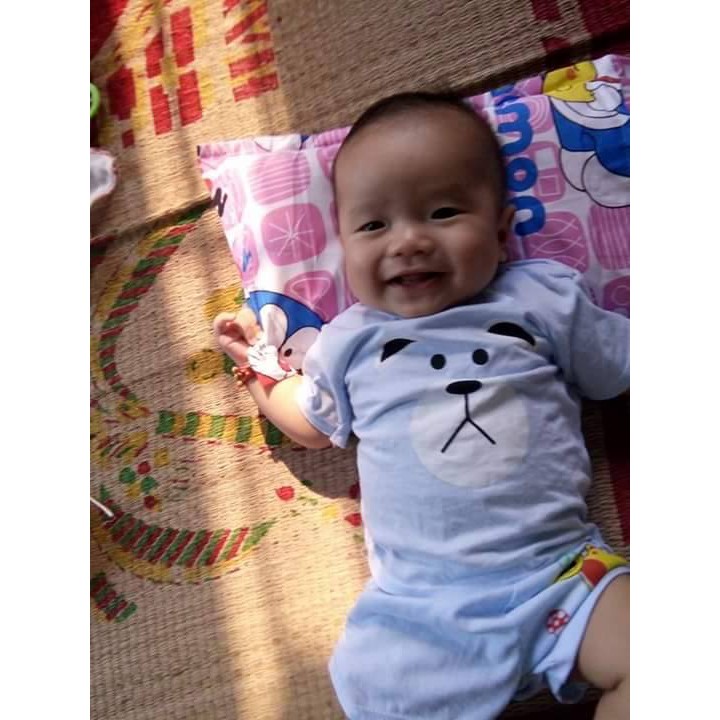 HÀNG LOẠI 1 - Set 5 bộ cộc tay cotton 2 chiều chất đẹp cho bé từ 3-14kg