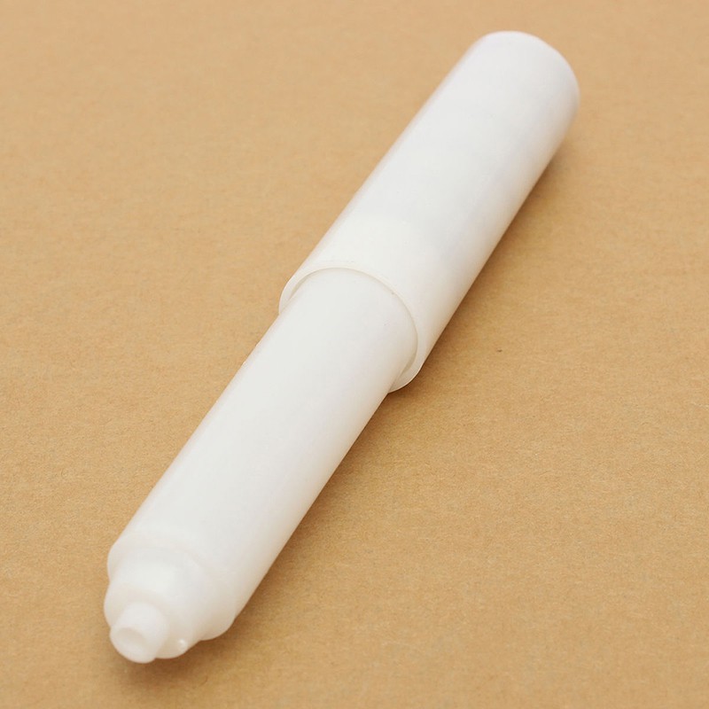 newhopetree White Plastic Replacement Toilet Roll Holder Roller Spindle Spring
