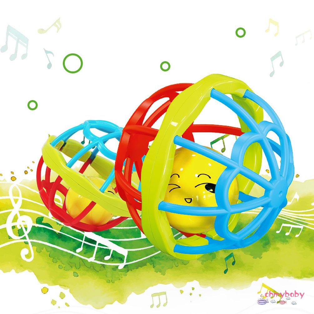 【OMB】 Baby Hand Catching Ball 0-3 Years Old Soft Rubber Fitness Ball Rattle Toy