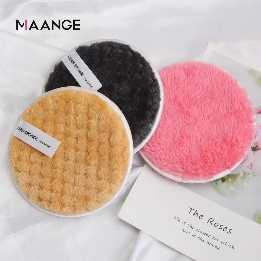 MAANGE Bông phấn Tẩy Miếng Rửa Mặt Làm Sạch（1 miếng）