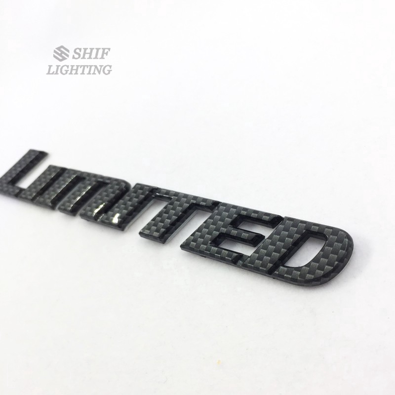 Sticker chữ LIMITED bằng sợi carbon dán trang trí xe hơi