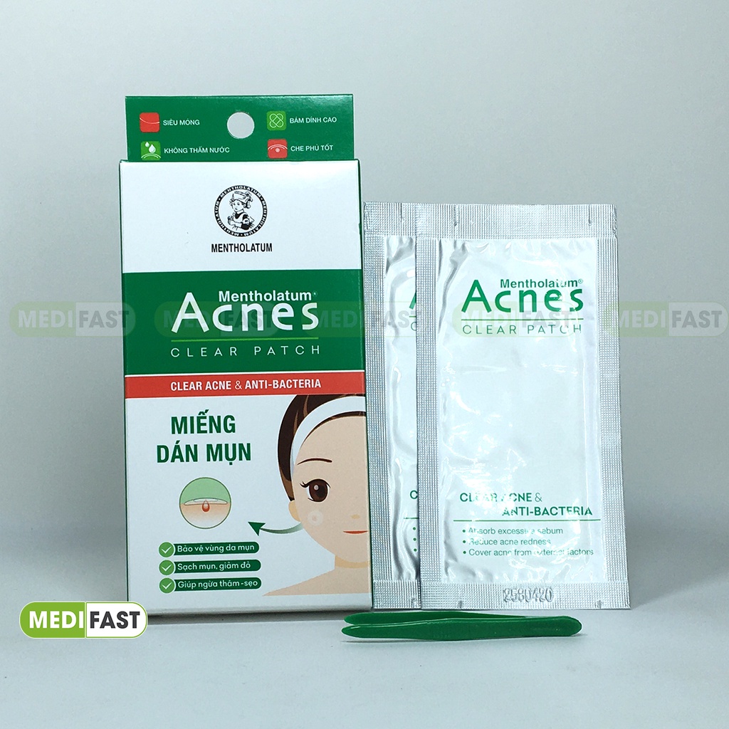 Miếng Dán Mụn - Acnes Clear Patch - Chăm sóc da - Ngăn ngừa mụn - giảm mụn sưng đỏ, mụn ẩn, bọc, kháng khuẩn