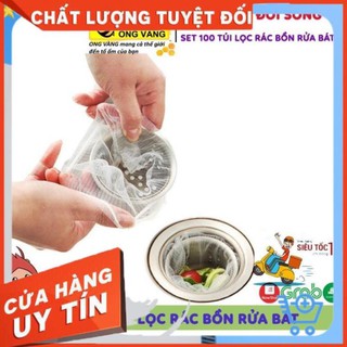 Set 100 Túi Lọc Rác Bồn Rửa Chén Bát Siêu Tiện Dụng, Gia Dụng Thông Minh