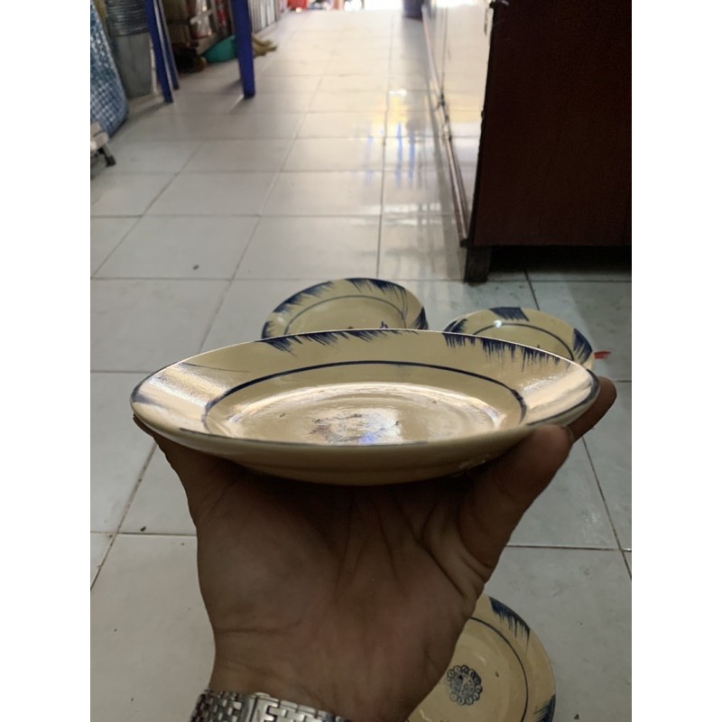 DĨA PHẾCH XANH KIỂU XƯA SIZE 17cm và 19cm