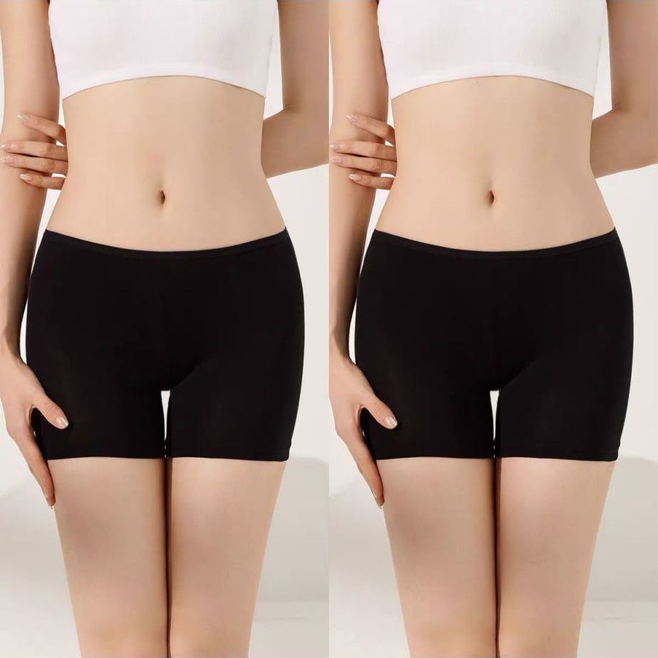 Quần Thun Ôm Body Mặc Đầm Có Viền Ren Trơn Màu Đen Kiểu 2 | Smide Clothing