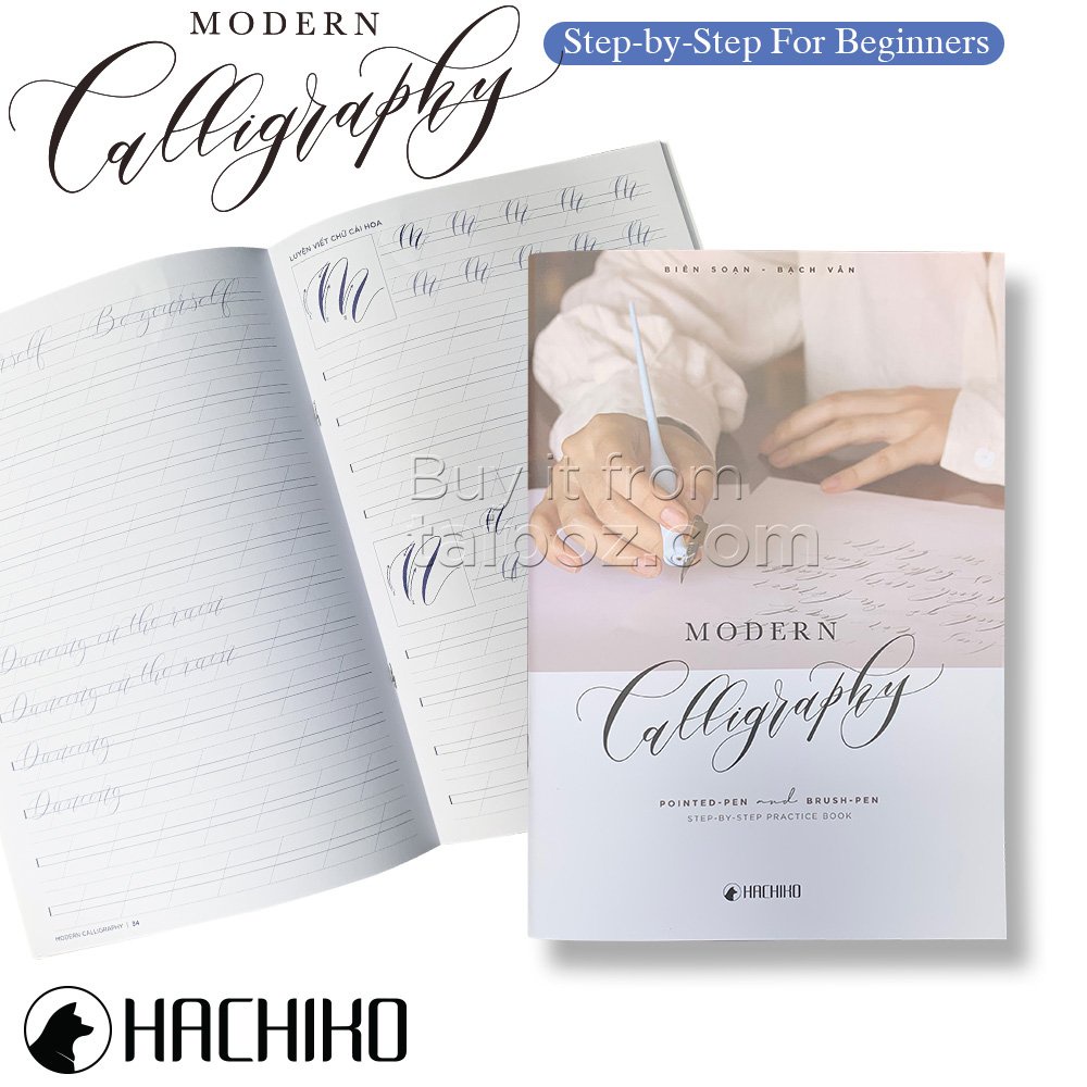 - SỔ TỰ LUYỆN VIẾT CHỮ MODERN CALLIGRAPHY HACHIKO