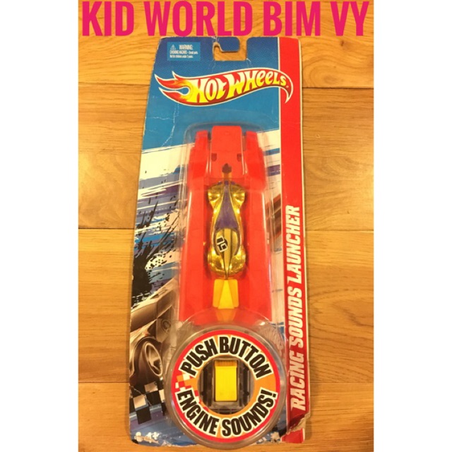 Bộ đường ray Hot Wheels Bệ phóng bằng cơ Racing Sounde Launcher. MS: V4463.