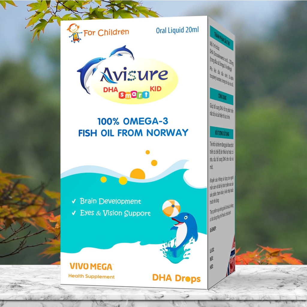 AVISURE DHA SMART KID – DHA nhỏ giọt cho trẻ sơ sinh, hỗ trợ phát triển não bộ và cải thiện thị lực ở trẻ (20ml)
