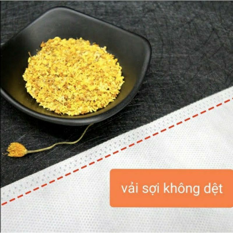 100 Túi lọc cà phê, Trà, Thảo dược, Túi vải không dệt có dây rút size 6*8cm 7x9cm 8x10cm