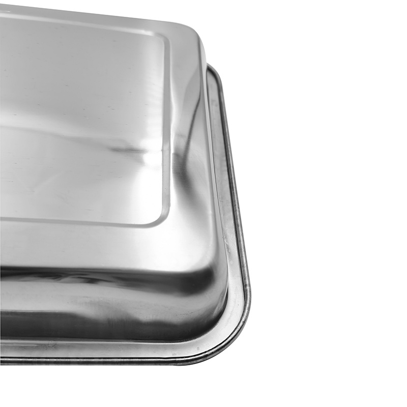 Khay Vuông Bằng Thép Không Gỉ Khử Trùng Cho Nha Khoa Có 2 Kích Cỡ