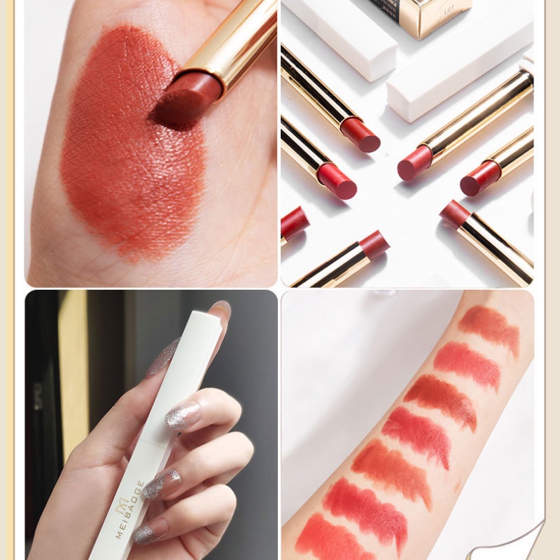 [Hàng mới về] Son môi Meibaoge dưỡng ẩm chống thấm nước và mồ hôi dễ lên màu hợp thời trang