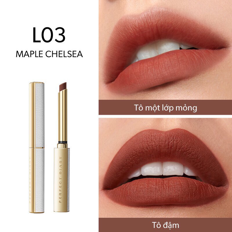 Son lì dưỡng môi Perfect Diary màu nhung mịn không làm nặng môi 0.8g | BigBuy360 - bigbuy360.vn