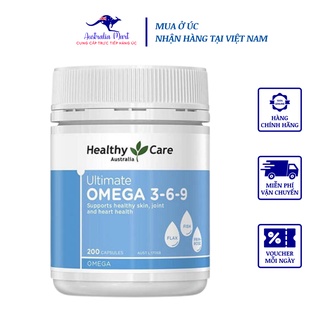 Thực phẩm chức năng healthy care ultimate omega 3-6-9 úc hỗ trợ tim mạch, thần kinh 200 viên