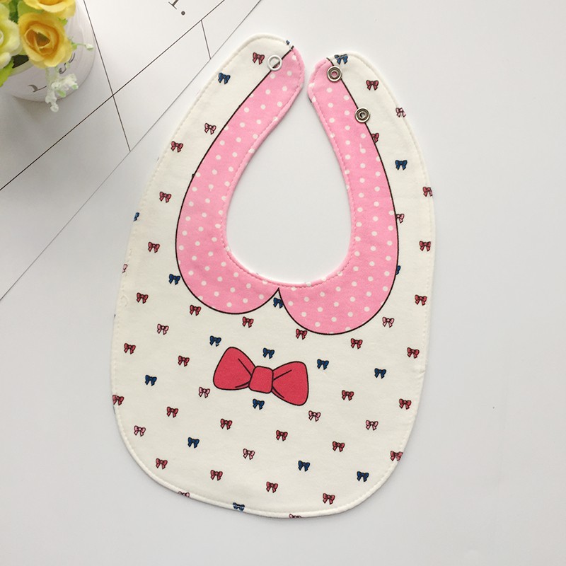 Yếm cotton 4 lớp chống thấm nước họa tiết hoạt hình cho bé