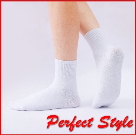 Tất vớ cổ cao đen trắng nam nữ Unisex cao cấp dày dặn, tất vớ nam dệt thoi thoáng khí