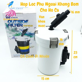 Hộp lọc phụ ngoài HW-603 không bơm - Out Side Filter Sunsun HW603 cho hồ cá