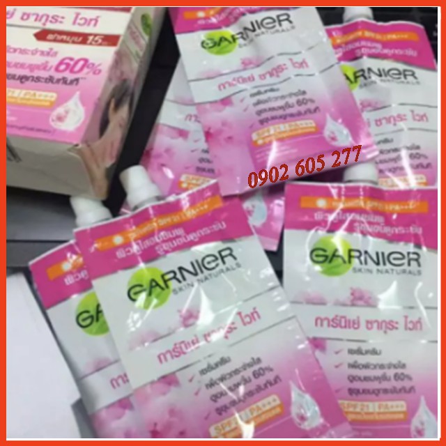 [hàng chính hãng]Hộp 6 gói Kem Garnier dưỡng da Thái Lan