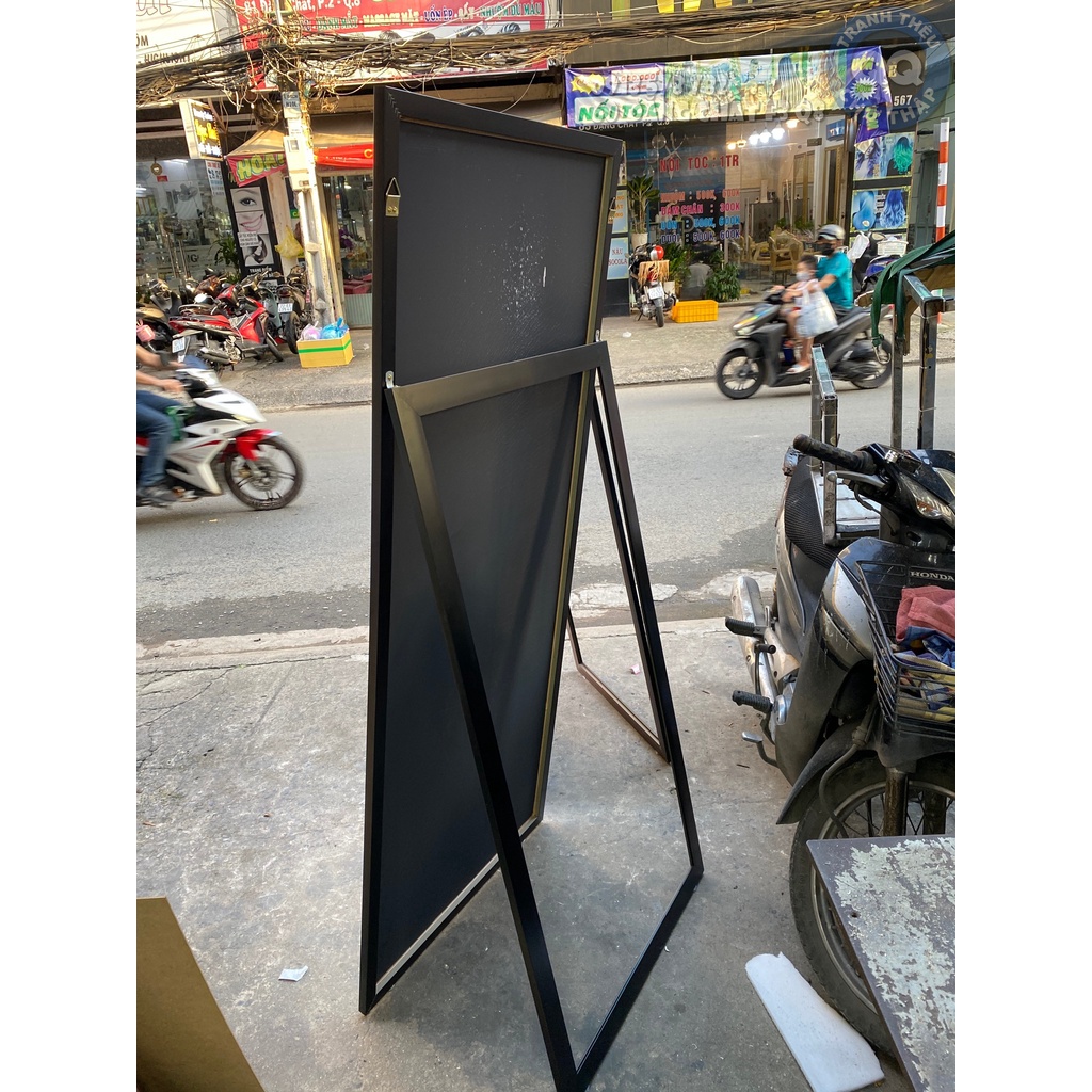 70x168cm Gương soi toàn thân viền mỏng viền siêu mỏng CÓ CHÂN SM Gương treo tường