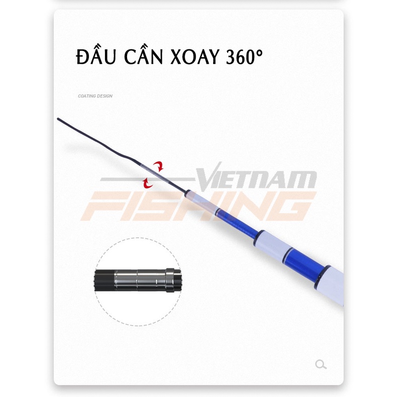 Cần câu tay Handing Chi Xuân ( 3m6 , 4m5 , 5m4 , 6m3 , 7m2 ) - Độ cứng 5H