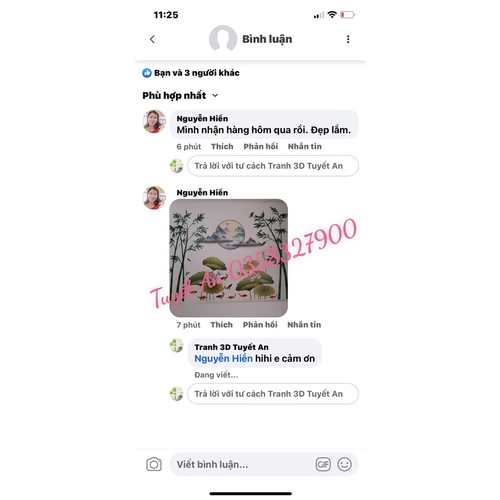 Decal dán tường Trúc + sen