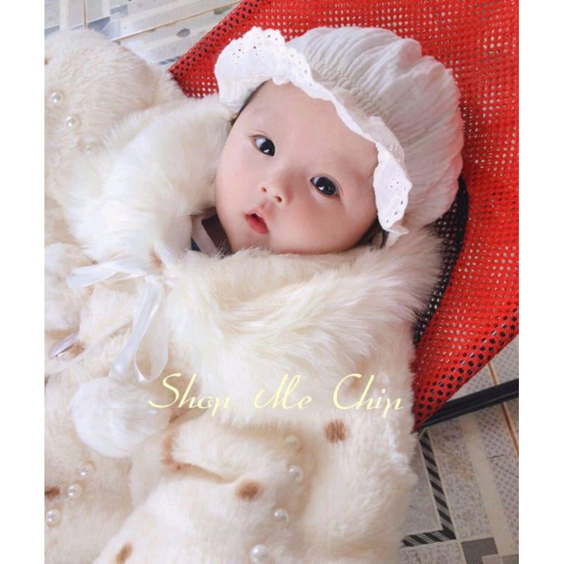 Áo khoác cổ lông cho bé gái 3-12kg