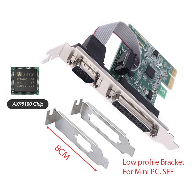 Card mở rộng PCIE chân ngắn sang LPT RS232 dùng cho mọi mainboard