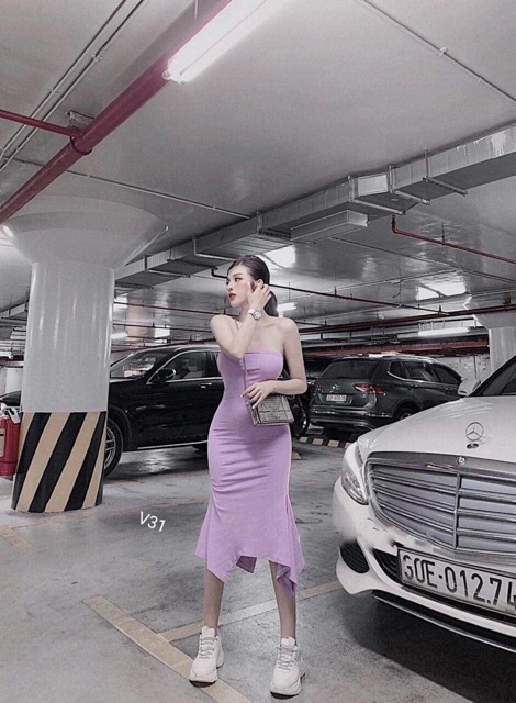 Đầm body cúp ngực tà xéo - Freesize dưới 55kg- Carotshop | BigBuy360 - bigbuy360.vn