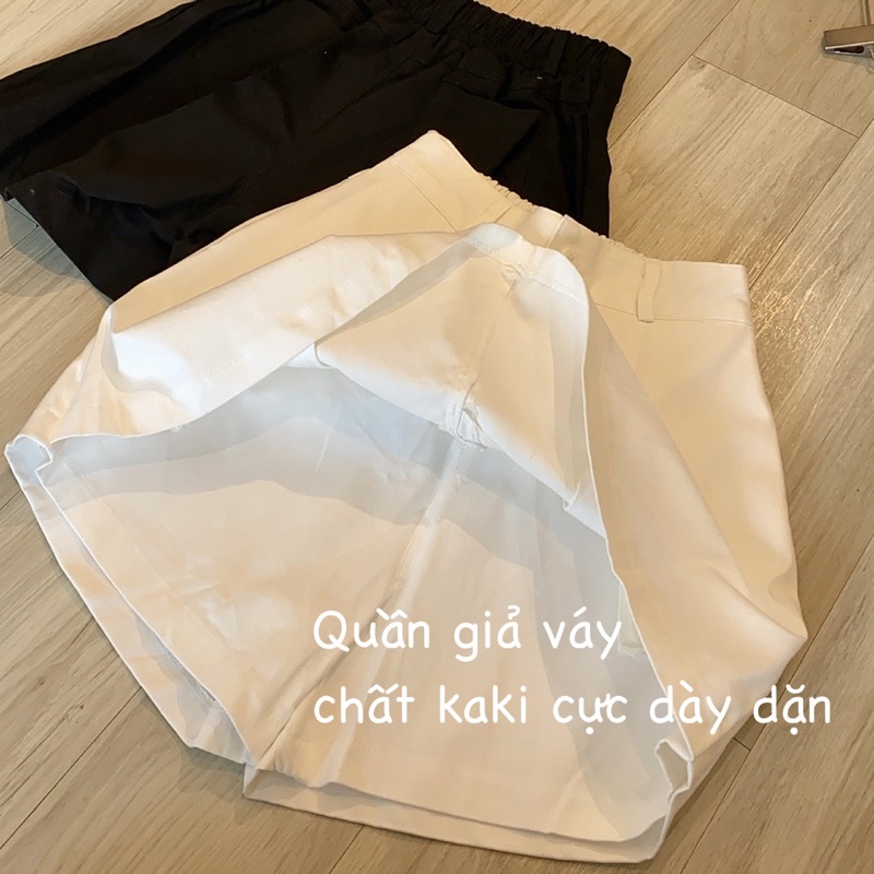 Quần giả váy nữ lưng thun chất kaki cực đẹp lên form xinh ( Ảnh thật )