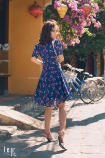 Pass đầm cherry xanh size M của Lep’