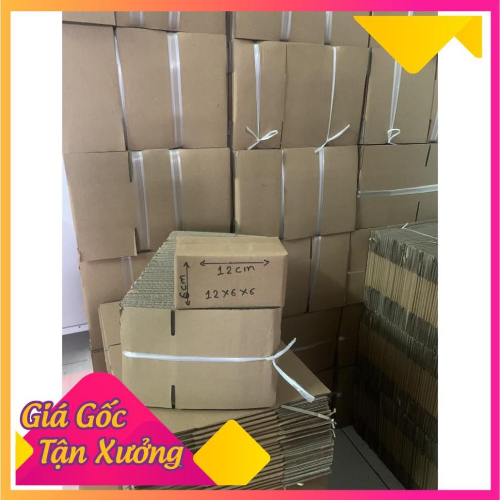 100 Hộp Carton Kích Thước 12Cmx6Cmx6Cm Hộp 3 Lớp Đóng Hàng Shipcod [Siêu Sale] [Giá hủy diệt] [Có sẵn] [Rẻ vô địch]