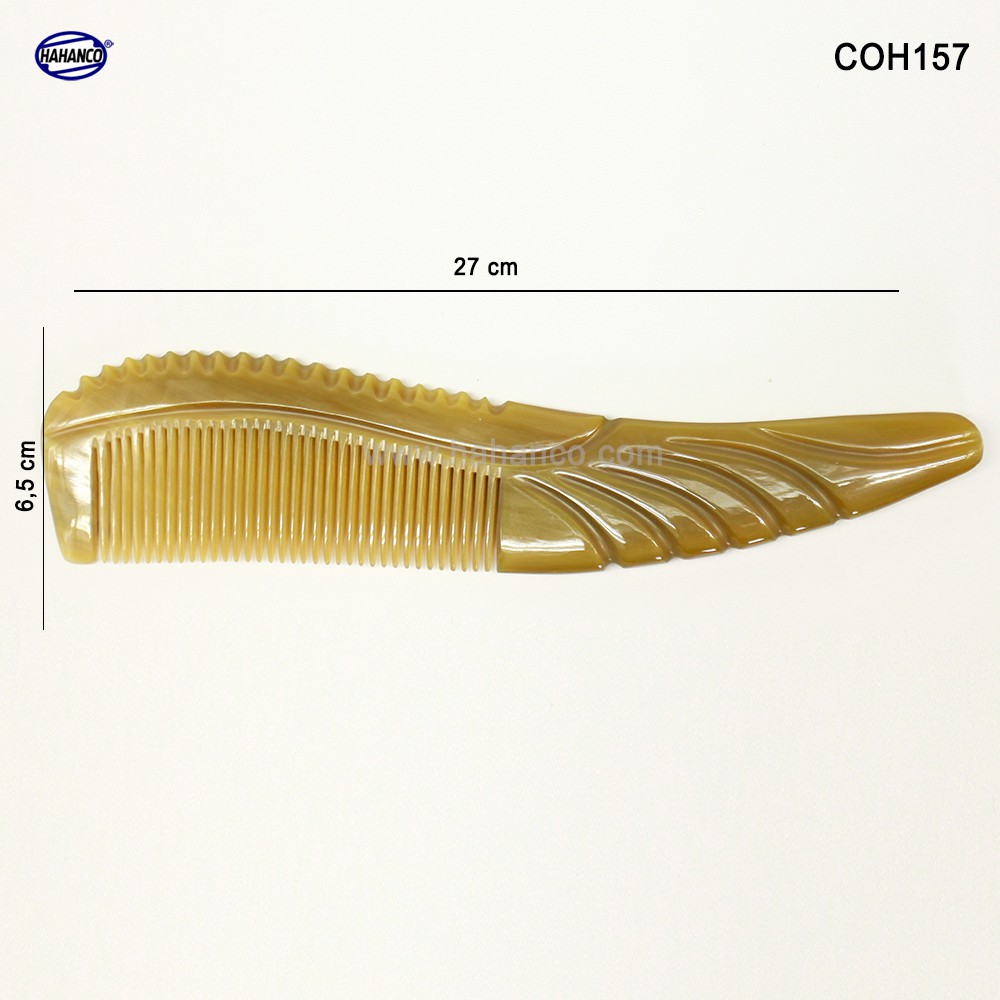 Lược Sừng to đẹp sang trọng (Size: XXL - 27cm) Cao cấp nhất và đẹp nhất - COH157 - Horn Comb of HAHANCO