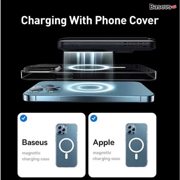 Pin Sạc Dự Phòng Không Dây Baseus Magnetic Bracket 10000mAh 20W Wireless Fast Charge Power Bank With.