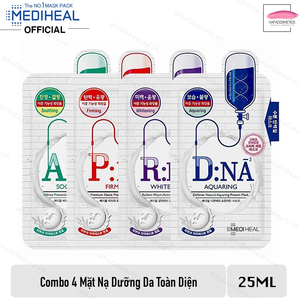 Mặt nạ dưỡng da Mediheal Mask (Teatree/Vita/Collagen/Placenta/NMF/IPI/EGT và nhiều loại) _ Mediheal Chính Hãng