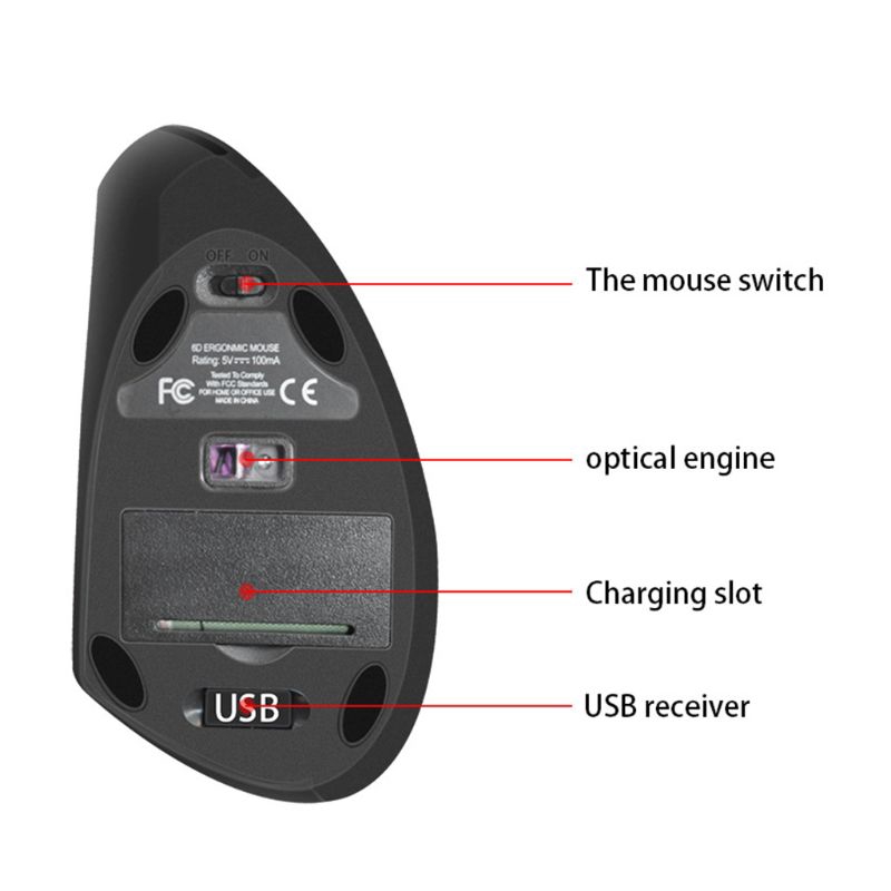 Chuột Đứng Sạc Usb Cho Máy Tính